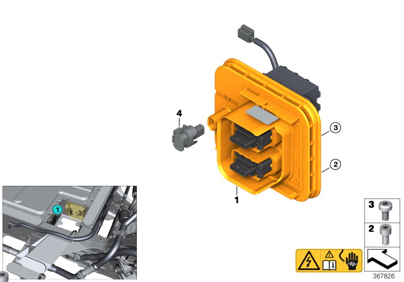 BMW 61277646557 Hv Connector Housing