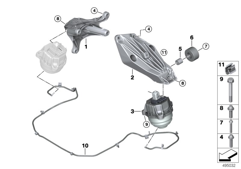 BMW 22112894135 ENGINE MOUNT, LEFT