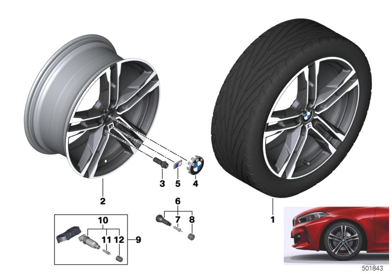 BMW 36118092352 DISK WHEEL, LIGHT ALLOY, IN