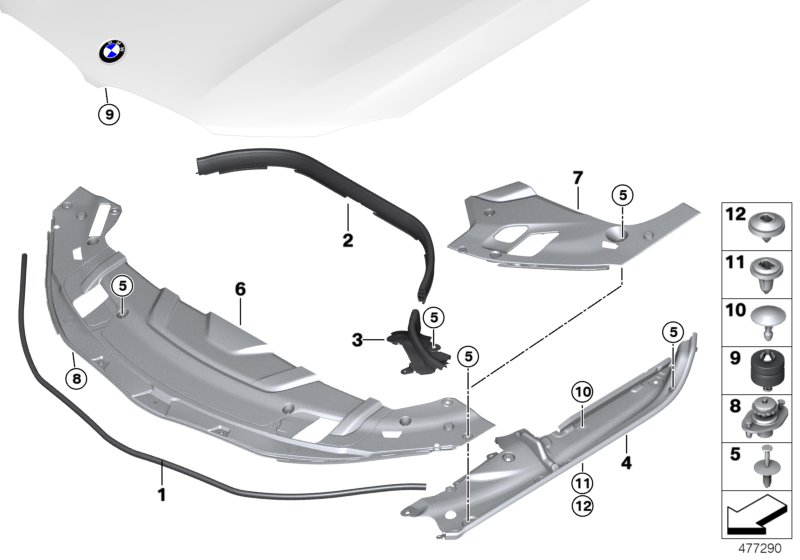 BMW 51767485598 Sealing Side Panel Right