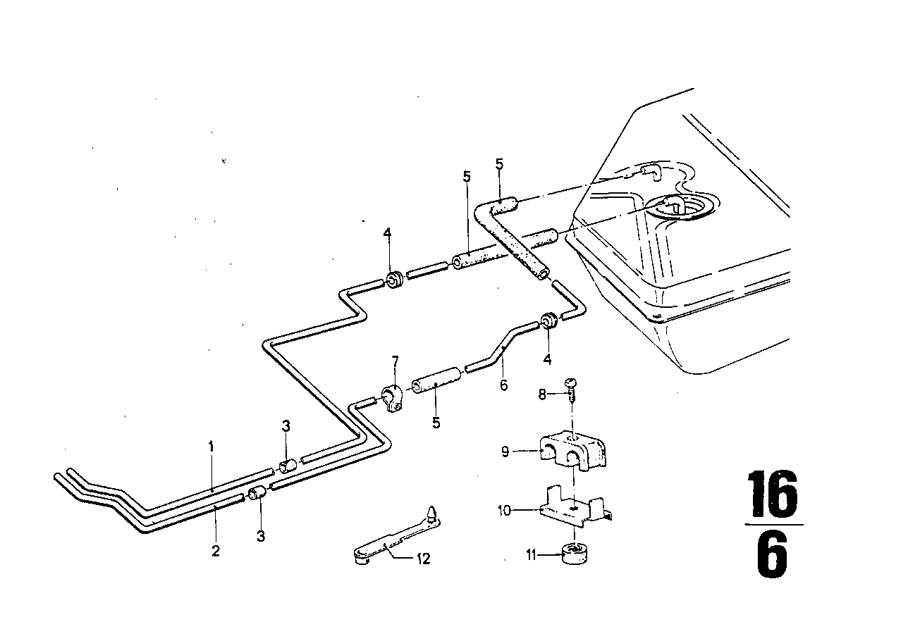 BMW 16121108129 Fuel Pipe