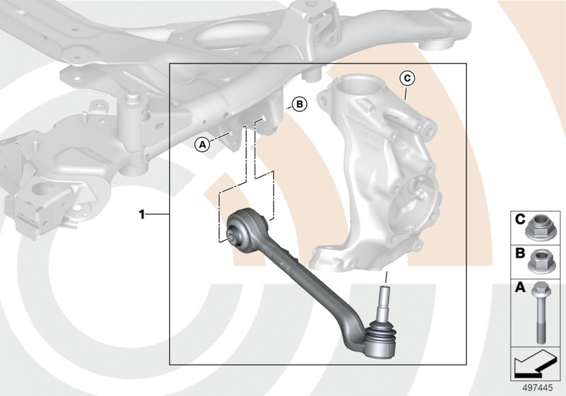 BMW 31122467050 REPAIR KIT, WISHBONE, RIGHT