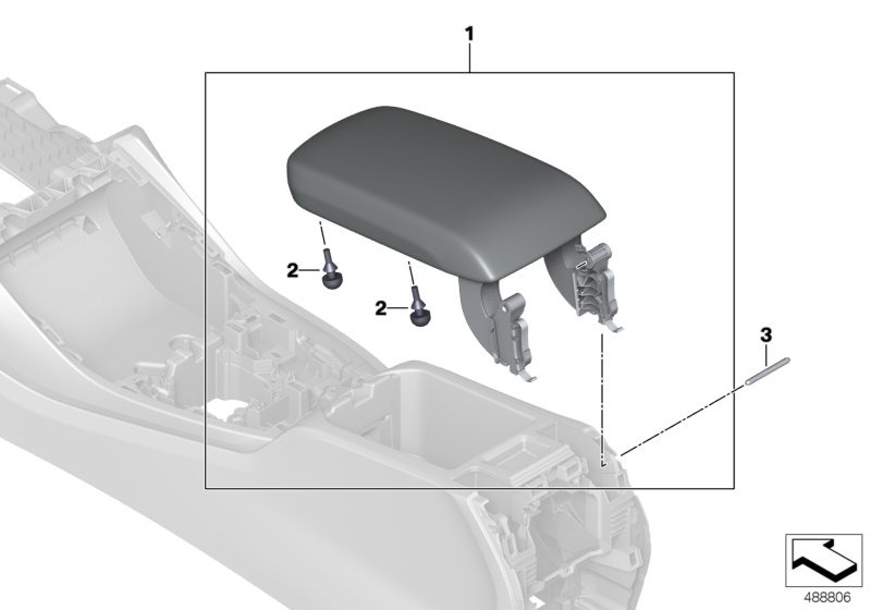 BMW 51168095269 ARMREST, CENTER CONSOLE, LEA