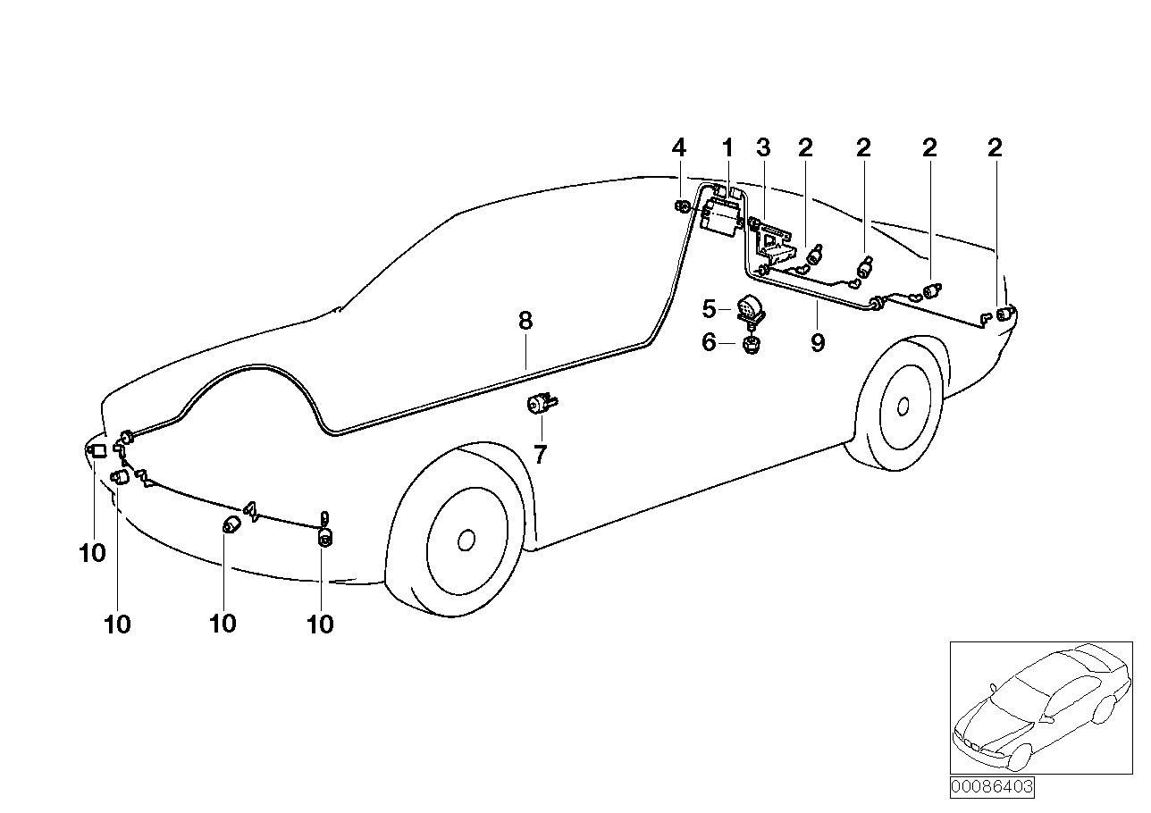 BMW 61120027997 Retrofit Cable Set, Pdc Front