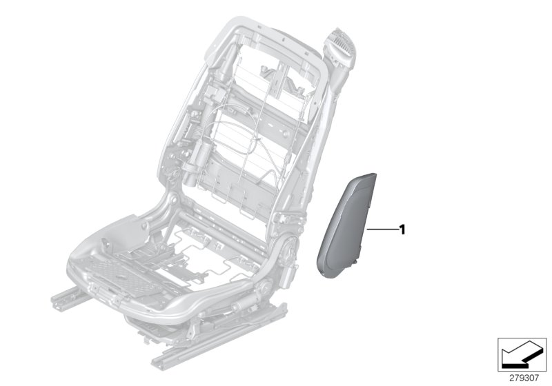 BMW 72127990718 Side Airbag, Front Right Seat