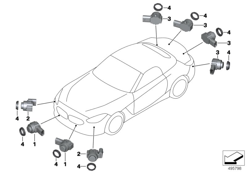 BMW 66209472281 ULTRASONIC SENSOR, MISANO BL