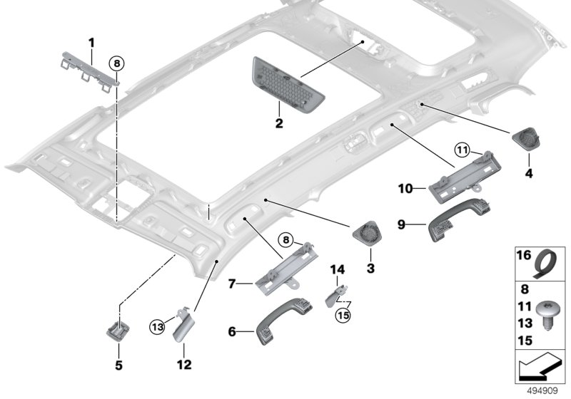 BMW 51449459002 ADHESIVE STRIP WIRING HARNES