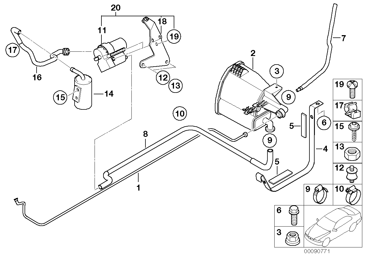 BMW 17127634089 Hose Clamp