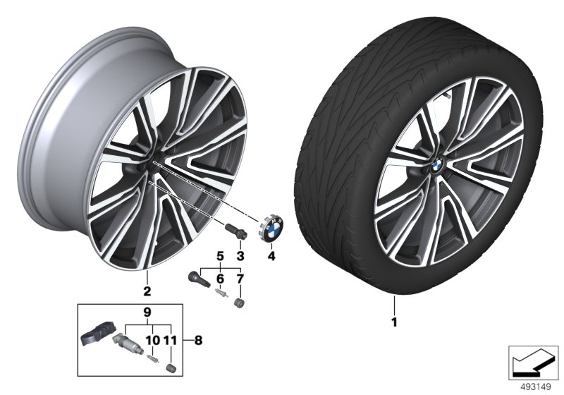 BMW 36118072001 Disk Wheel, Light Alloy, In