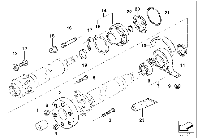 2006 BMW M3 Universal Joint Diagram for 26112226527