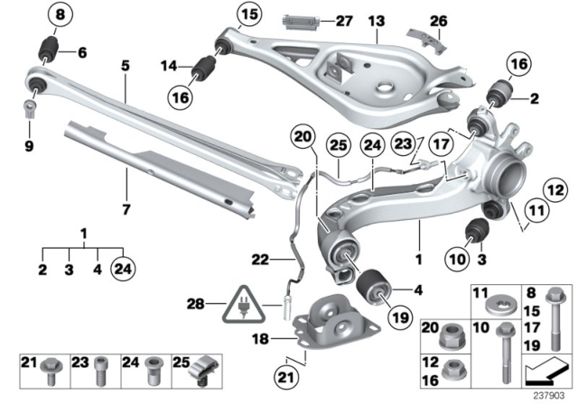 2009 BMW Z4 Trailing Arm, Right Diagram for 33326783106