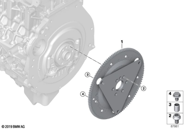 2013 BMW X6 Flywheel Automatic Diagram