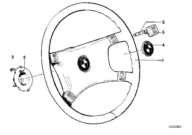 1986 BMW 735i Steering Wheel Diagram