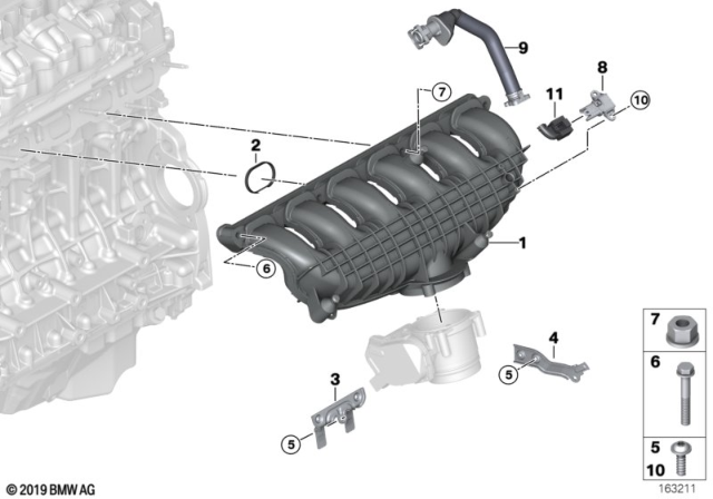 2007 BMW 335i Intake Manifold System Diagram