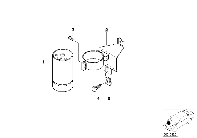 2002 BMW 325xi Drying Container Diagram