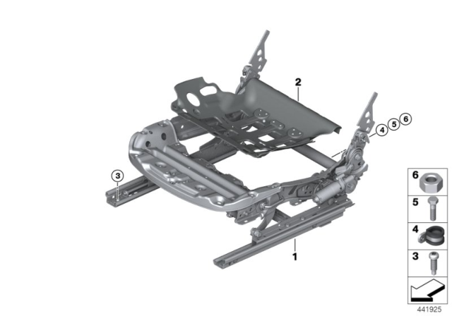 2019 BMW i8 Electrical Seat Mechanism, Left Diagram for 52107326665