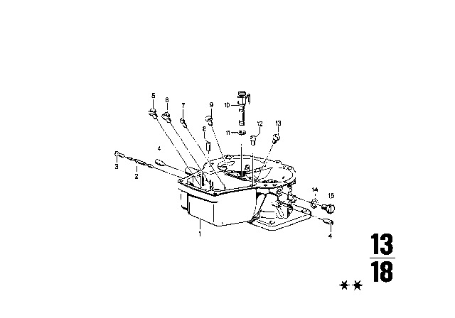 1975 BMW 2002 Carburetor Mounting Parts Diagram 13
