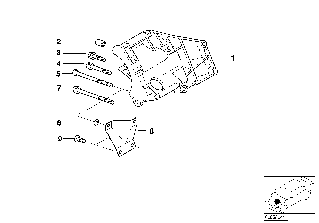 1999 BMW 740i Hex Bolt With Washer Diagram for 07119912499