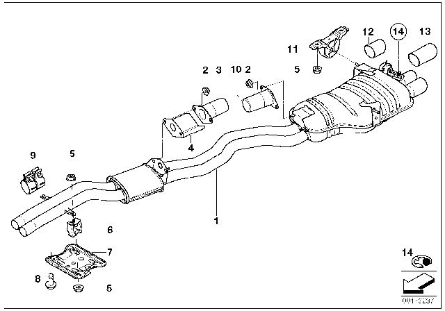 2002 BMW 330Ci Connecting Support Diagram for 51712693023