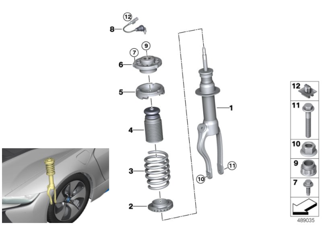 2015 BMW i8 Spring Strut, Front VDC / Mounting Parts Diagram