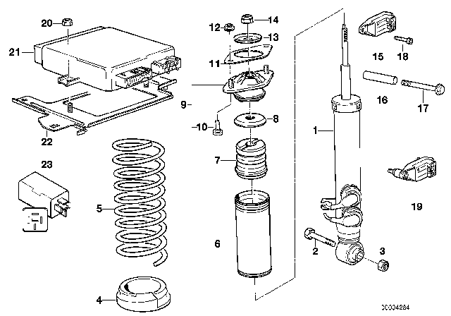 1995 BMW 850Ci Control Module Unit Diagram for 37151092572