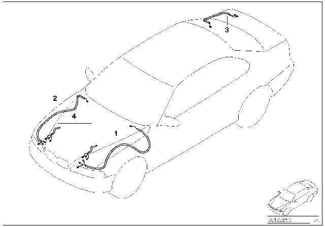2004 BMW 325i Repair Cable Set, Headlight Diagram for 61126939279