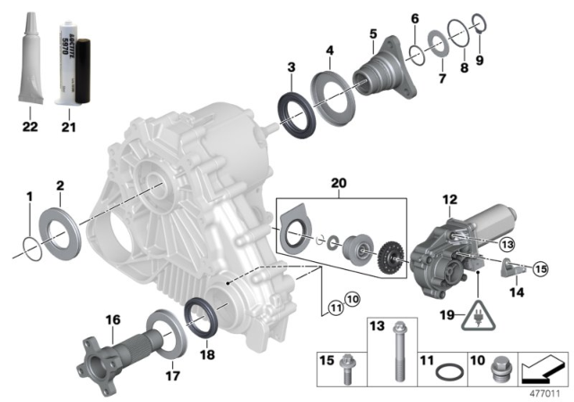 2011 BMW 323i Single Parts For Transfer Case ATC Diagram