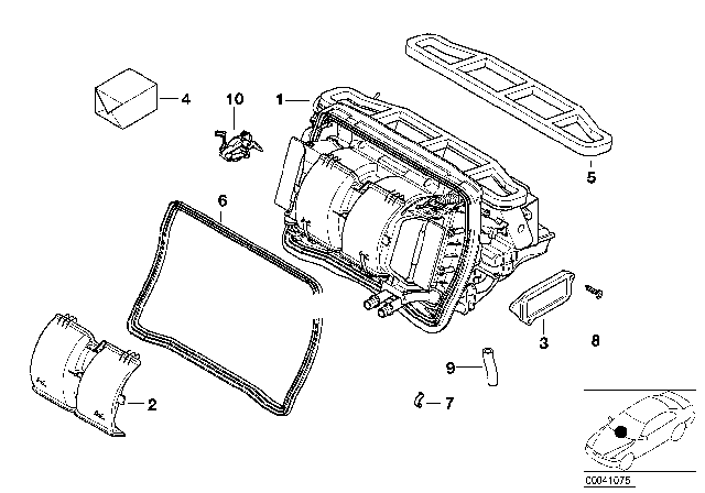 2003 BMW M3 Cover Blower Diagram for 64118372793