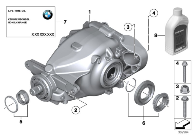 2014 BMW 335i Rear-Axle-Drive Diagram 1
