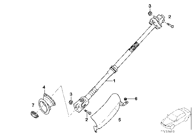 1995 BMW 750iL Steering Shaft Diagram for 32311161621
