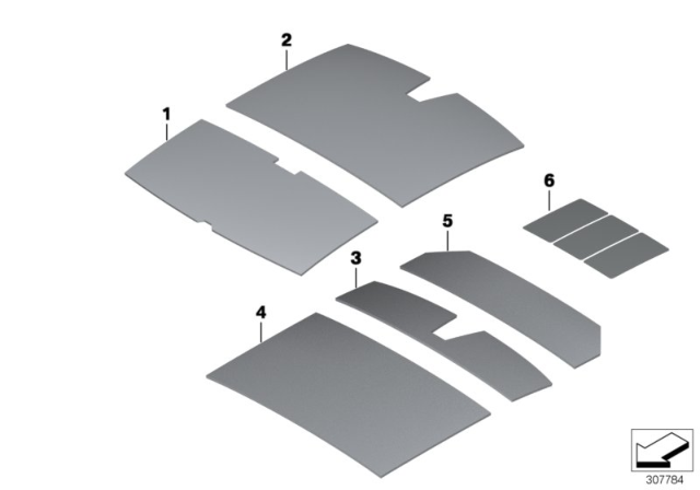 2013 BMW 535i Sound Insulation Diagram 2