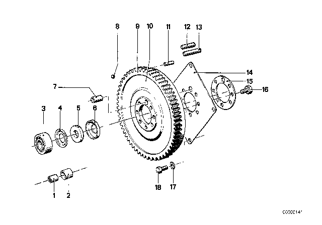 1982 BMW 320i Covering Plate Diagram for 11211744345