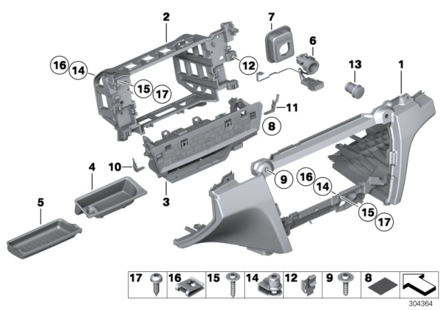 2015 BMW 740Ld xDrive Fillister Head Self-Tapping Screw Diagram for 51457057952