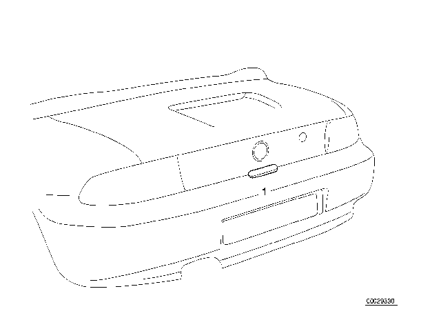 1997 BMW Z3 Trunk Handle Diagram for 82121470153