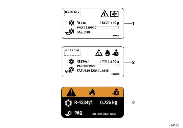 2015 BMW X3 Label, Coolant Diagram