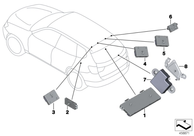 2018 BMW X4 Single Parts For Antenna-Diversity Diagram