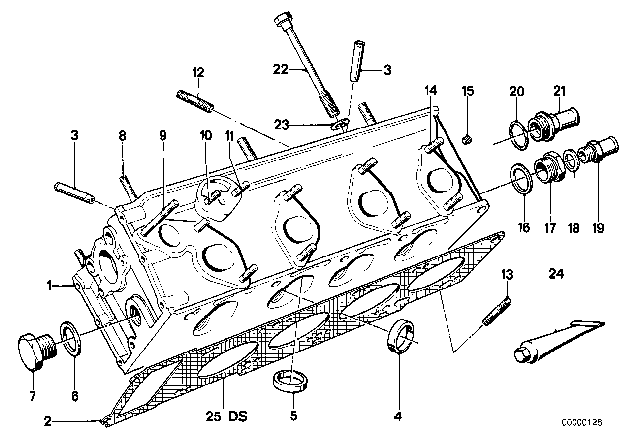 1983 BMW 320i Cylinder Head & Attached Parts Diagram
