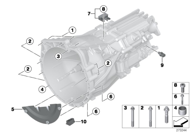 2016 BMW 428i Neutral Sensor Diagram for 23147606188