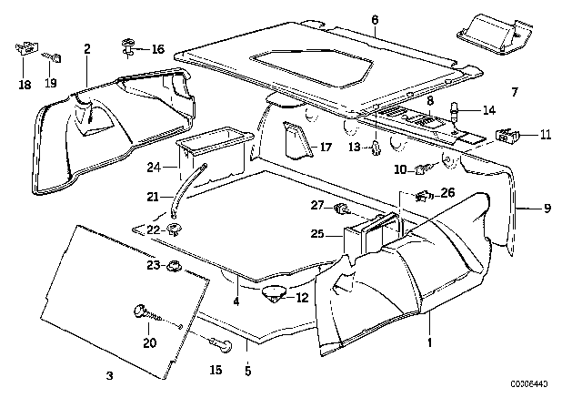 1992 BMW 735iL Mounting, Clamping Band, Lower Section Diagram for 51478136257