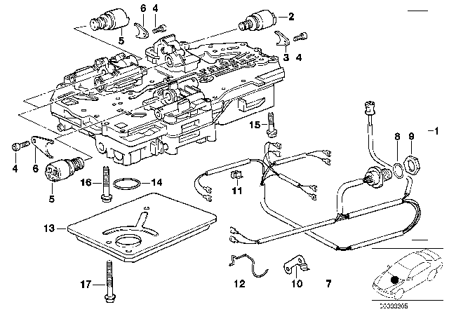 1987 BMW 528e Control Unit & Attaching Parts (ZF 4HP22/24-EH) Diagram