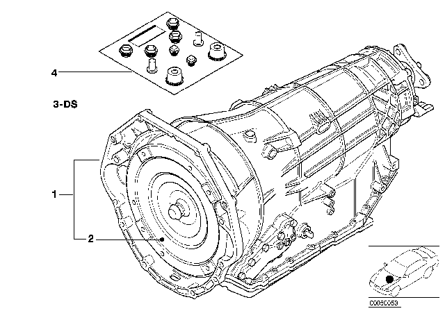 1995 BMW 850Ci Automatic Gearbox A5S560Z Diagram