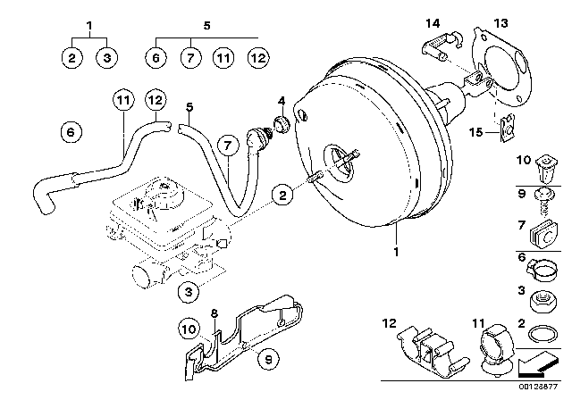 2005 BMW 645Ci Vacuum Pipe Diagram for 11667610749