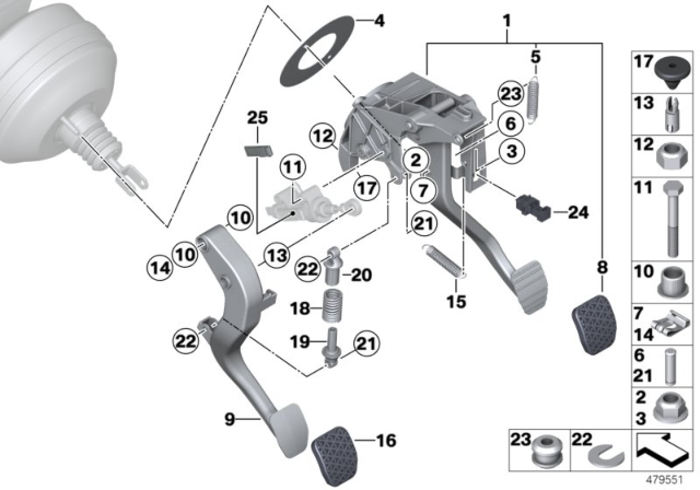2020 BMW 430i Module, Clutch Switch Diagram for 35426876898