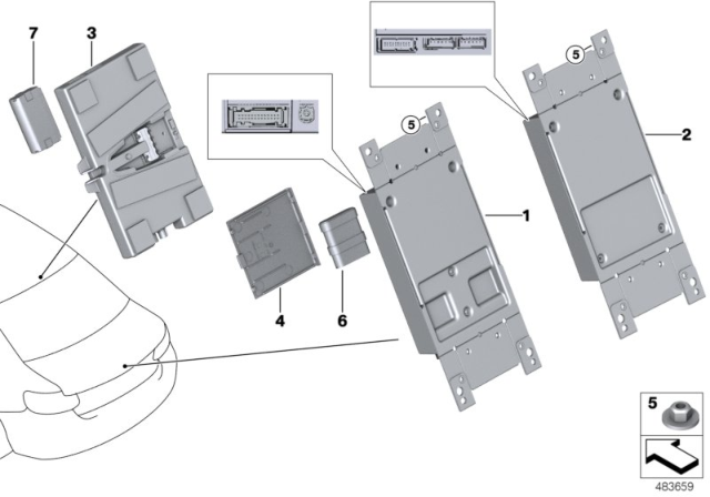 2015 BMW 228i xDrive Telematics Control Unit Diagram