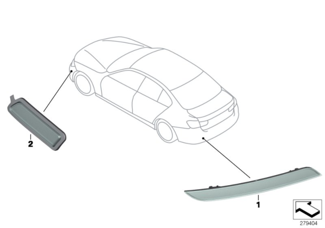 2013 BMW 335i Rear Reflector, Rear Right Diagram for 63147382234