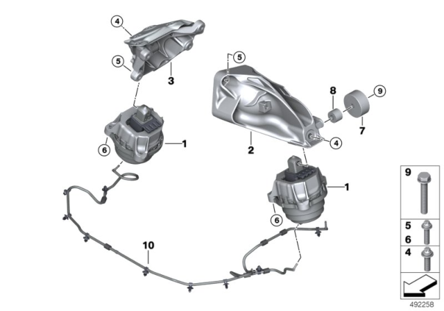 2020 BMW X3 Engine Suspension Diagram