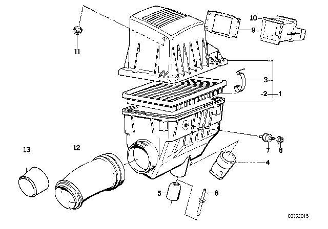 1991 BMW 318i Intake Manifold Diagram for 13711727094