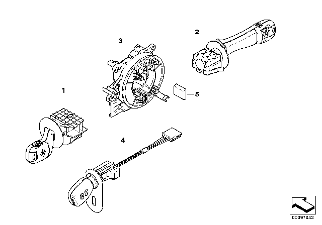 1998 BMW 740i Steering Column Switch Diagram