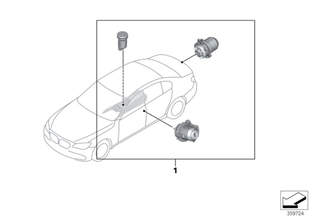 2015 BMW Alpina B7 One-Key Locking Diagram