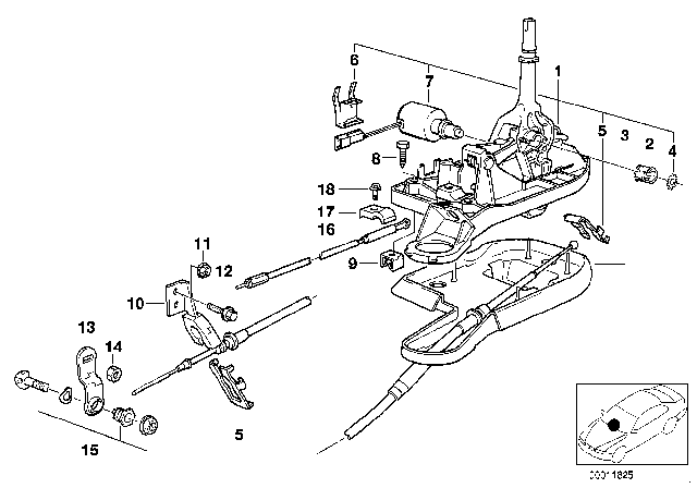 1997 BMW 540i Shift Interlock Automatic Transmission Diagram